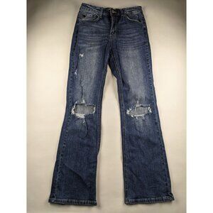 Kancan Distressed Medium Wash High-Rise Straight Jeans 9/28